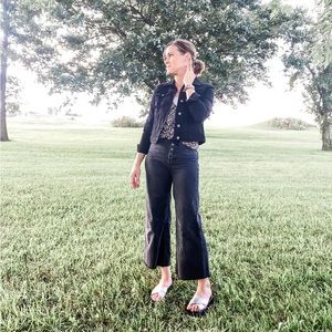 Excellent used condition BR Black denim jacket, XS